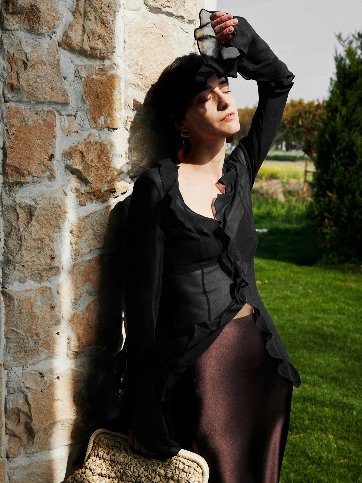 Clara | Rüschenshirt mit Schlitz