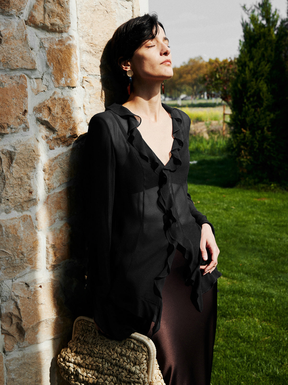 Clara | Rüschenshirt mit Schlitz