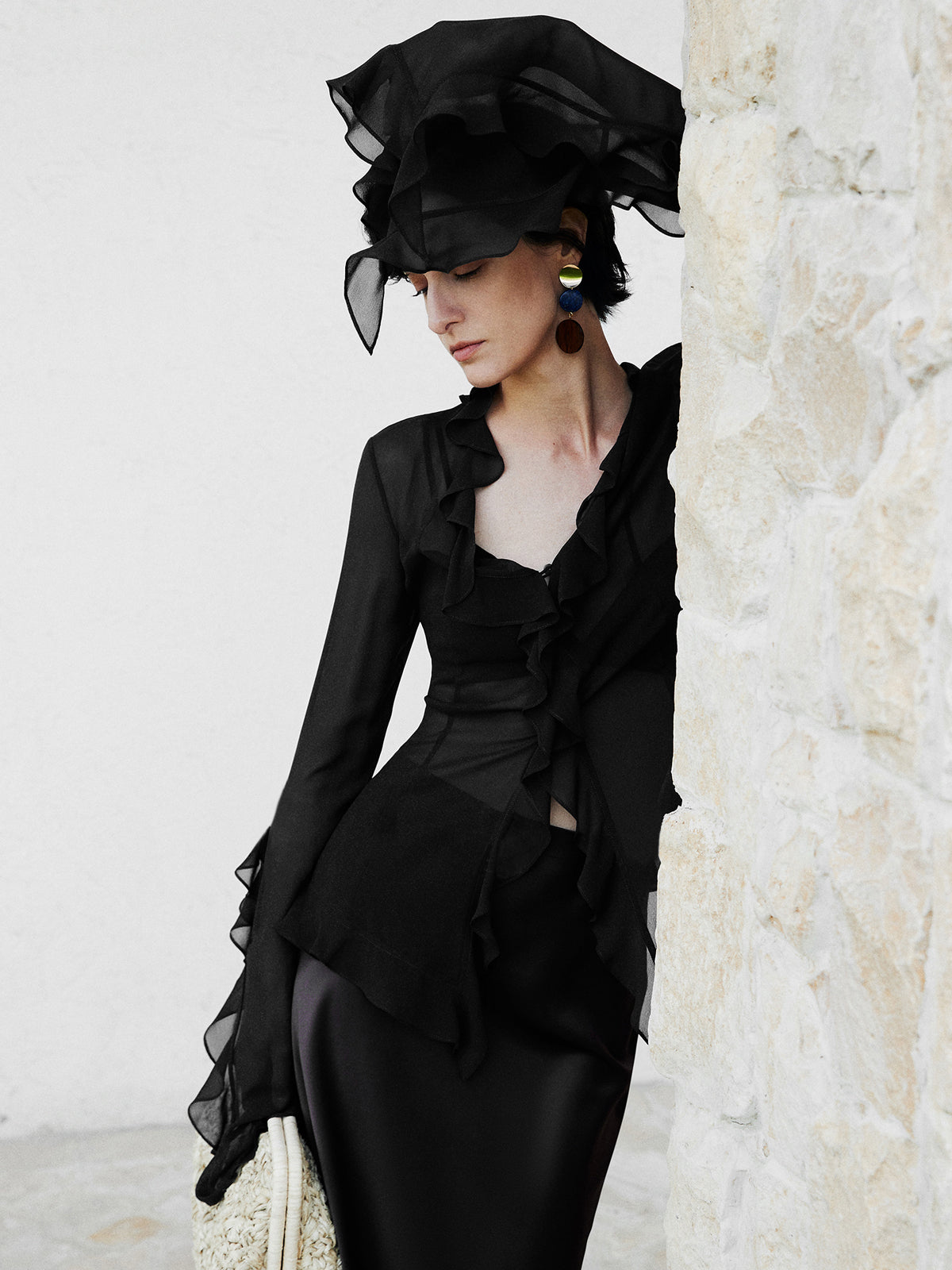 Clara | Rüschenshirt mit Schlitz