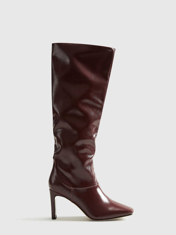 Anna | Elegante kniehohe Stiefel mit Quadratzehen