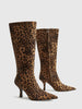 Anja | Leopardbedruckte Knöchelhohe Reißverschluss-Stiefel