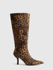 Anja | Leopardbedruckte Knöchelhohe Reißverschluss-Stiefel
