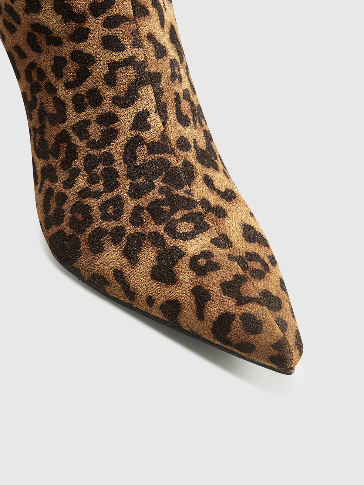 Anja | Leopardbedruckte Knöchelhohe Reißverschluss-Stiefel