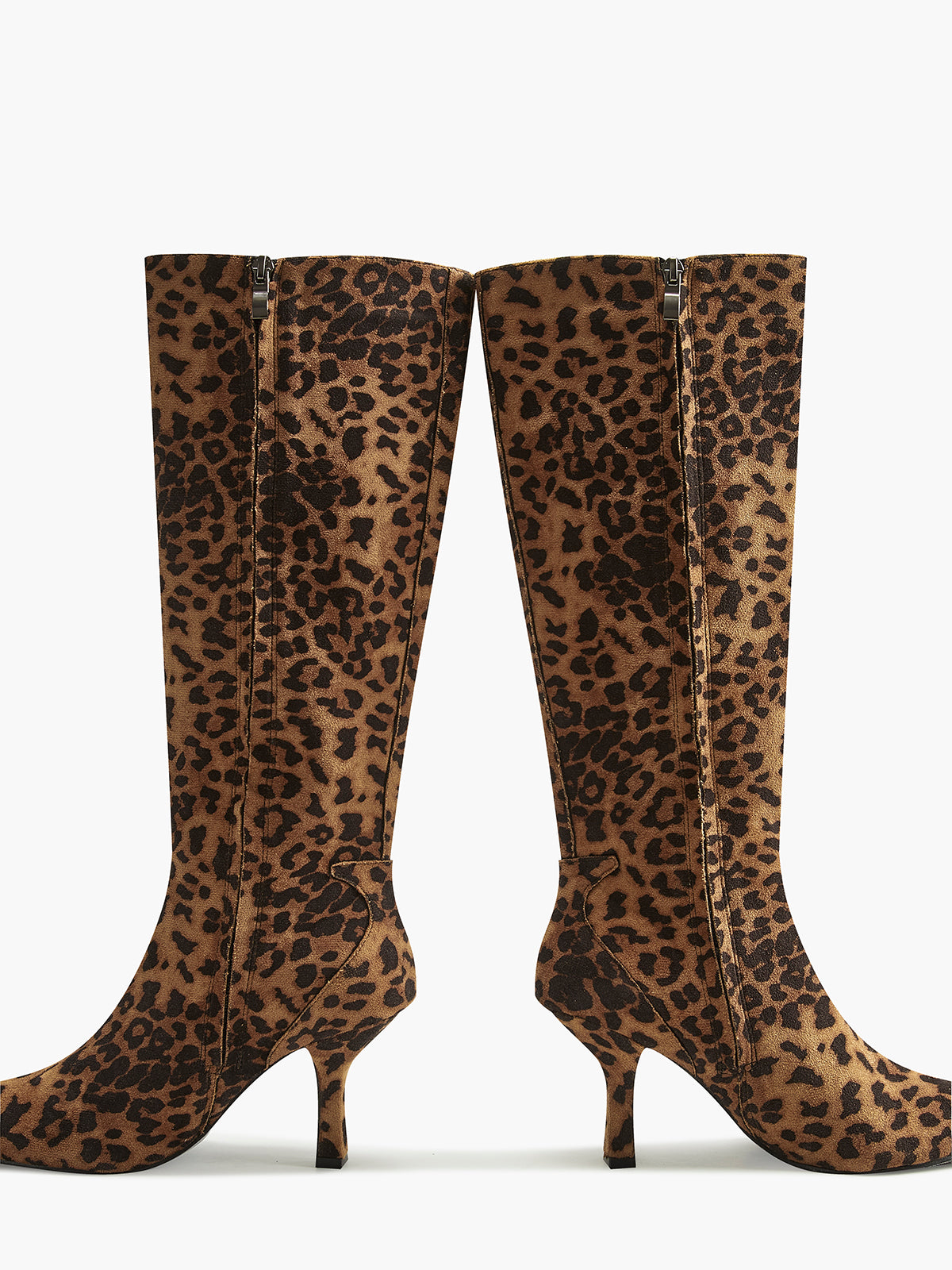 Anja | Leopardbedruckte Knöchelhohe Reißverschluss-Stiefel