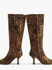 Anja | Leopardbedruckte Knöchelhohe Reißverschluss-Stiefel