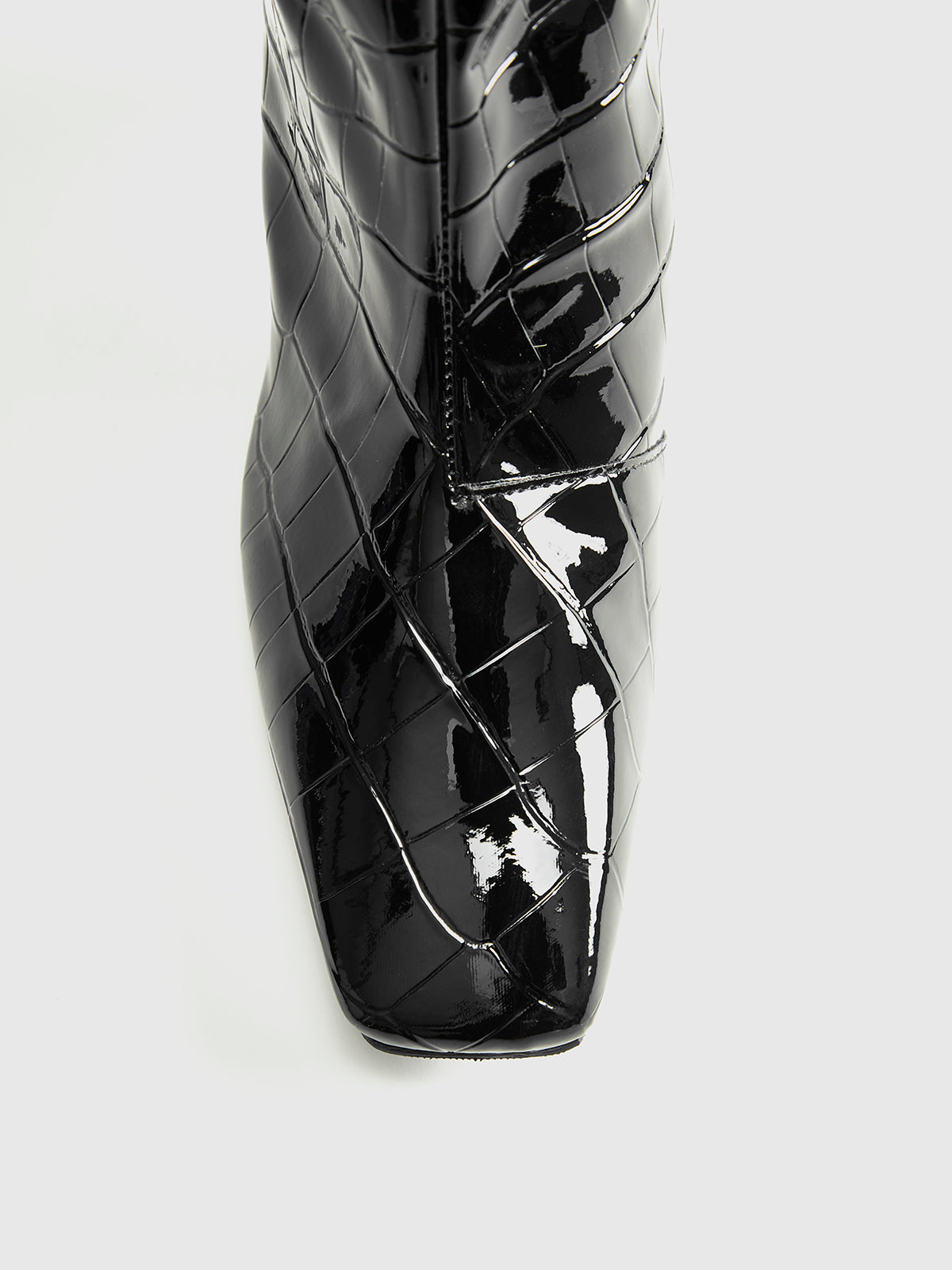 Elegante Stiefel | Krokodil-Prägung Kniehohe Stiefel