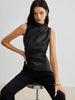 Ben | Mock Neck Kunstleder Tanktop