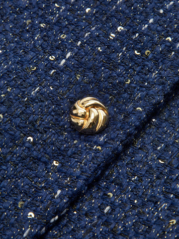 Clara | Glitzernde Tweed-Weste mit Gürtel