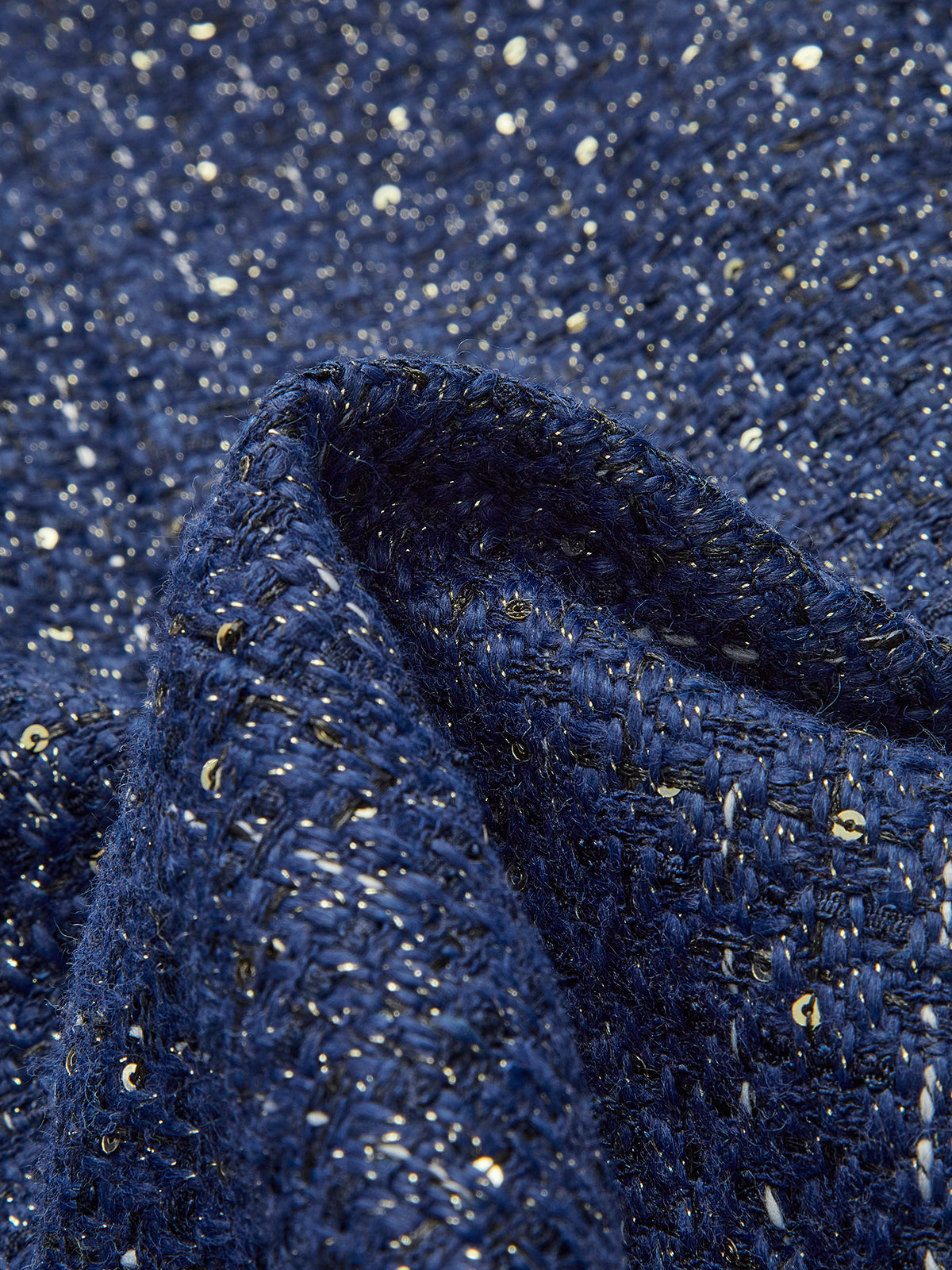 Clara | Glitzernde Tweed-Weste mit Gürtel