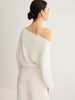 Anja | Asymmetrisches Stricktop mit Wollmischung