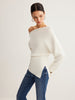 Anja | Asymmetrisches Stricktop mit Wollmischung