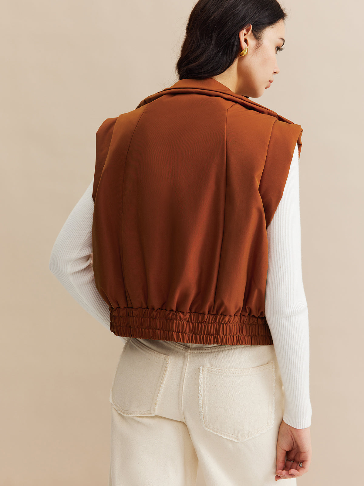 Felix | Stehkragen-Warmweste mit Knöpfen