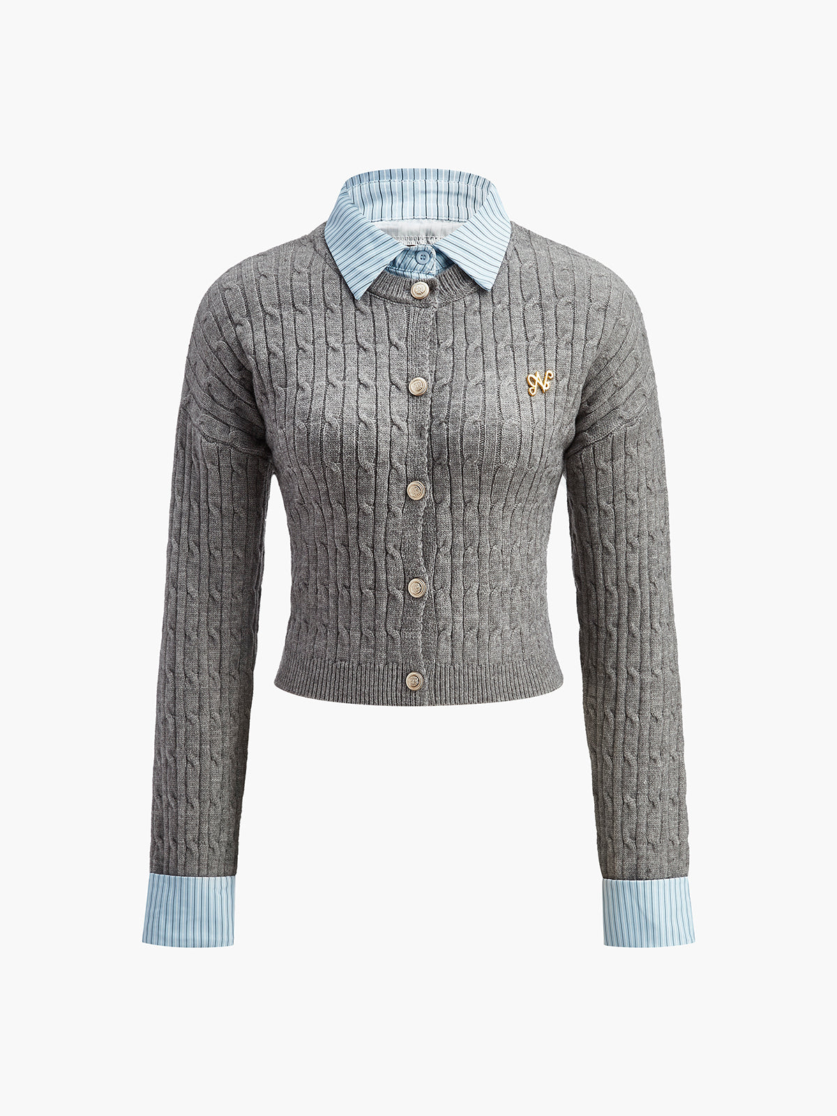 Leo | 2-in-1 Knittertop mit Knöpfen