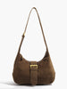 Leonie | Retro Schnallen- und Reißverschluss-Crescent Bag