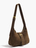 Leonie | Retro Schnallen- und Reißverschluss-Crescent Bag