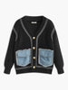 Clara | Moderner Cardigan mit Kontrastnähten