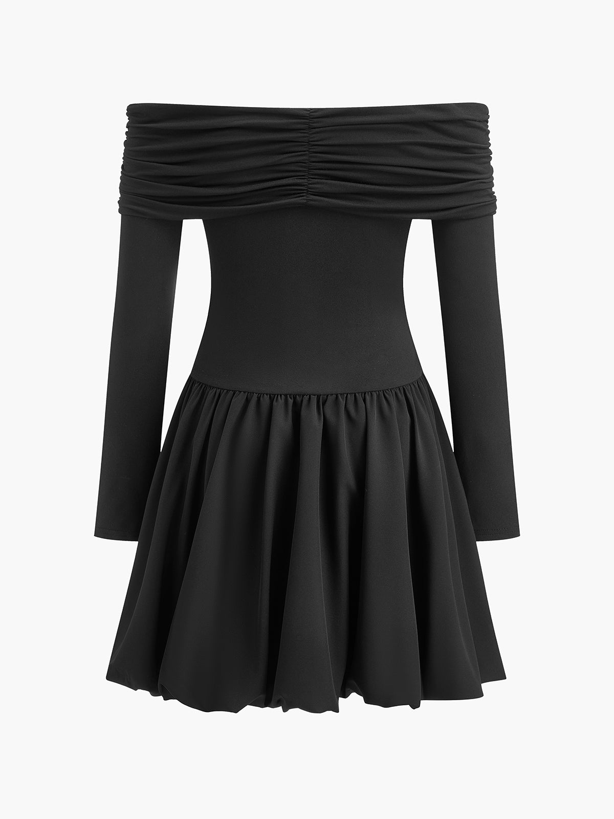 Emilia | Elegantes Jersey-Kleid mit geradem Schulterdesign