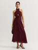 Anna | Elegantes Halter-Plissee-Maxikleid