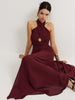 Anna | Elegantes Halter-Plissee-Maxikleid