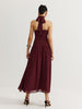 Anna | Elegantes Halter-Plissee-Maxikleid