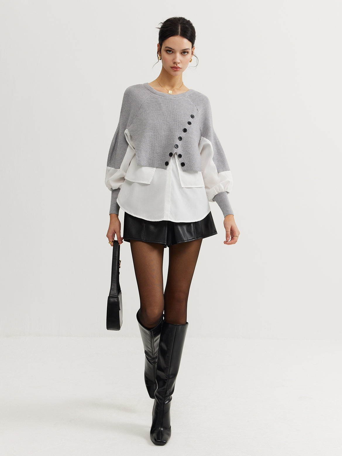 Maximilian | Trendiges Farbkombiniertes Stricktop