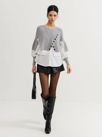 Maximilian | Trendiges Farbkombiniertes Stricktop