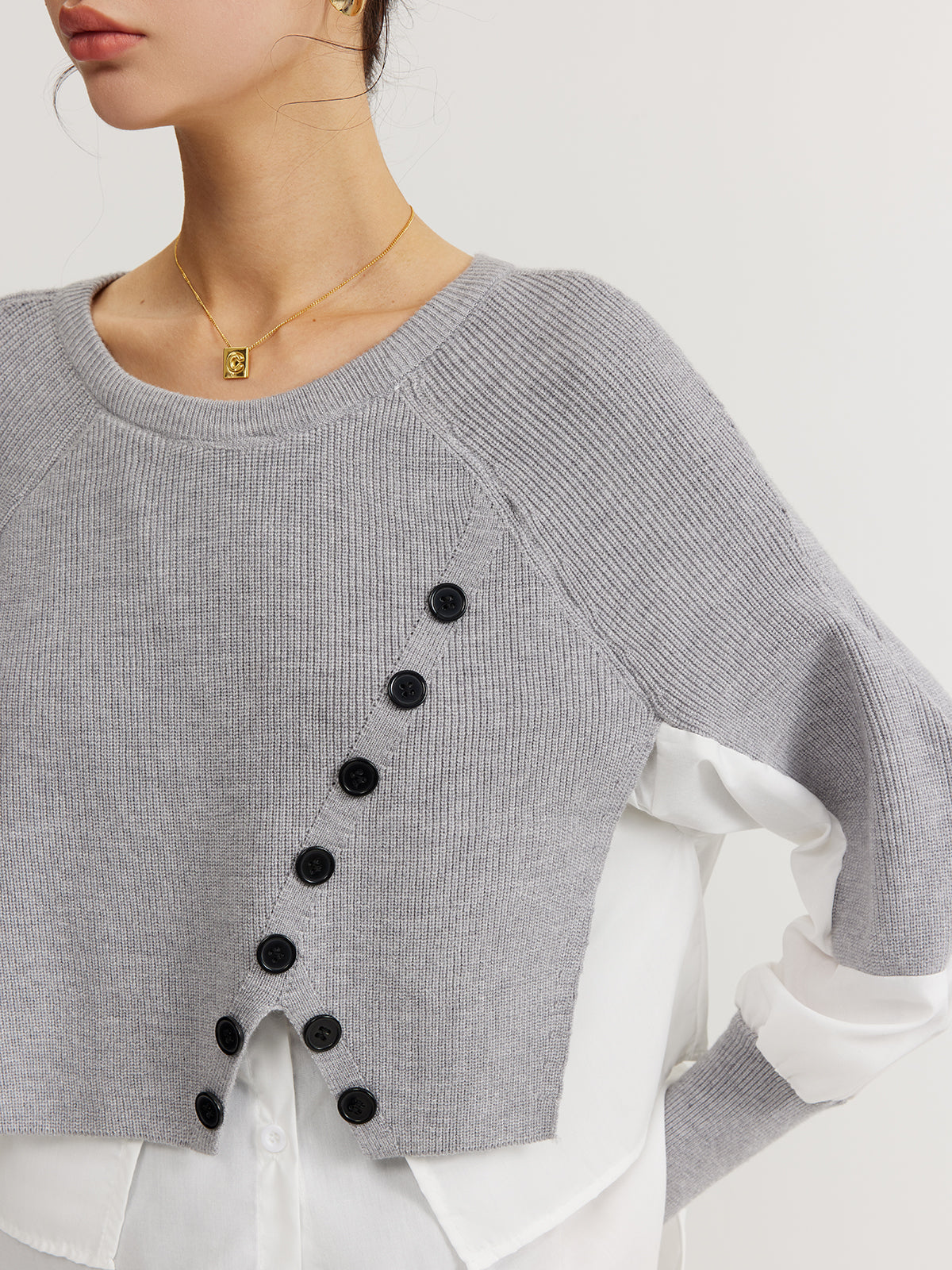 Maximilian | Trendiges Farbkombiniertes Stricktop