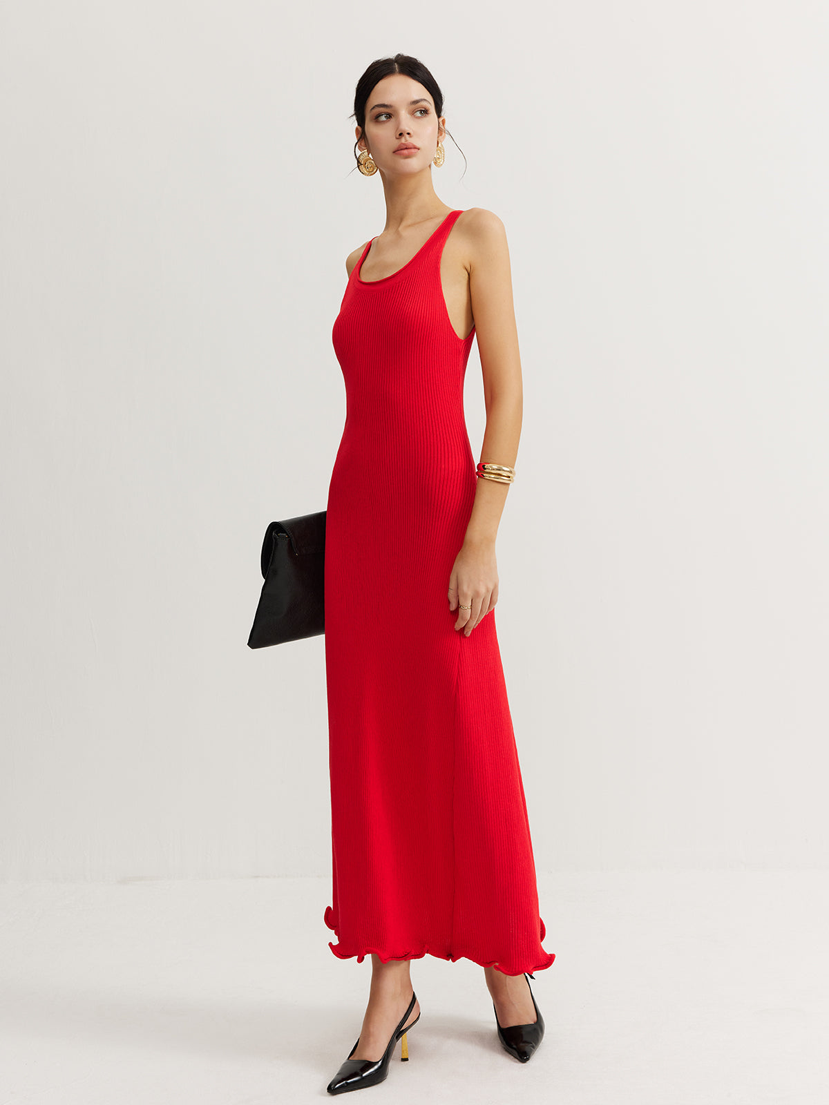 Clara | Zeitloses Maxikleid mit Rippstruktur