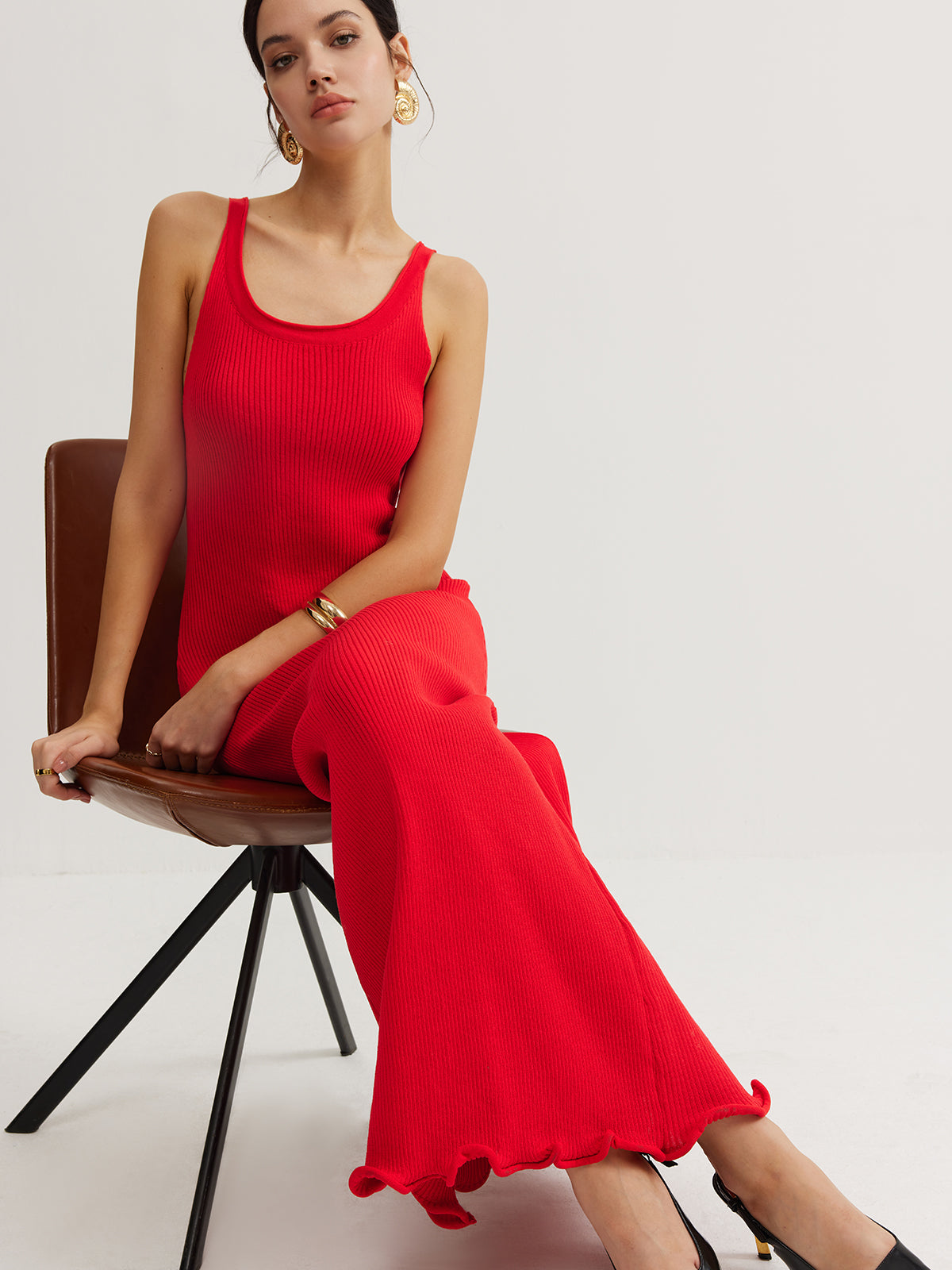 Clara | Zeitloses Maxikleid mit Rippstruktur