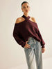 Schulterfreier Chic | Eleganter Kälteschulter-Pullover