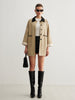 Clara | Freizeit-Trenchcoat im Farbblock-Design