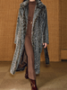 Amelie | Elegantes Faltenkleid mit Knoten und Stehkragen
