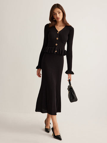 Emilia | Elegantes Pulloverkleid mit Rüschen