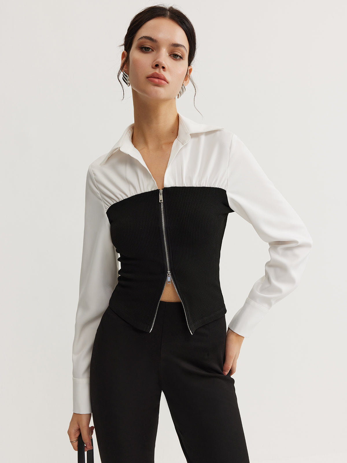 Max | Polo-Shirt mit Farbblock und Zwei-Wege-Reißverschluss