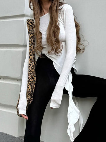 Clara | Fältchen-Rüschenshirt mit Fransen