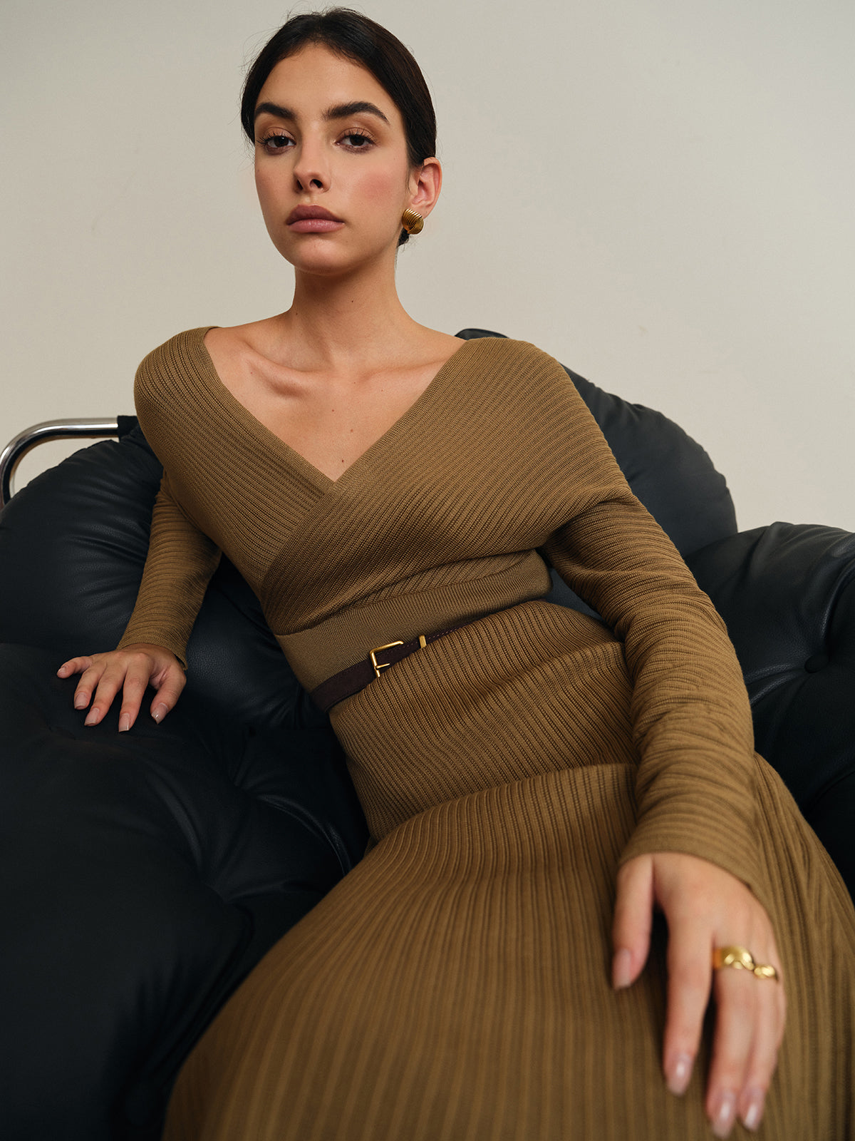 Clara | Elegantes Criss Cross Kleid ohne Gürtel