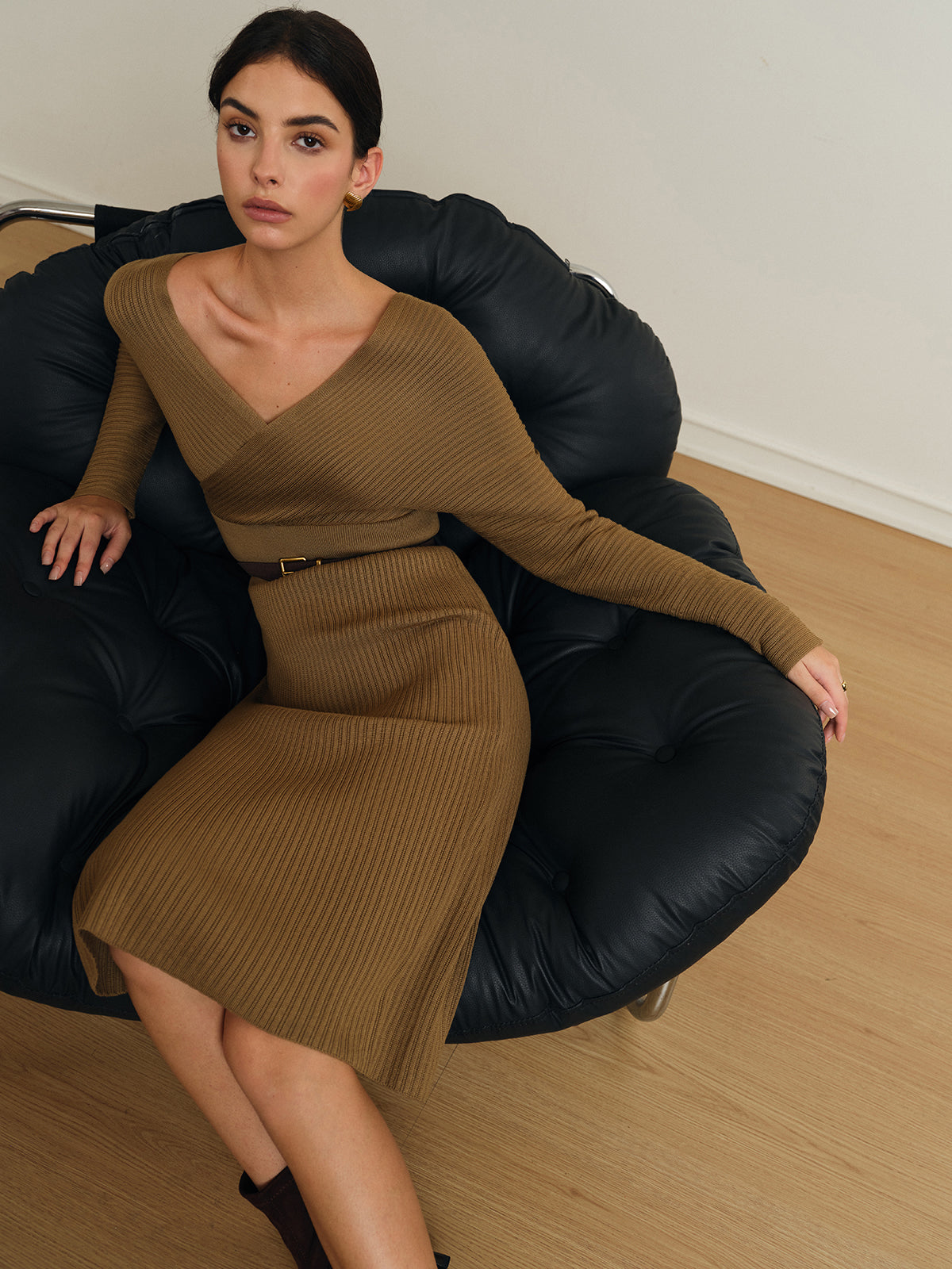 Clara | Elegantes Criss Cross Kleid ohne Gürtel