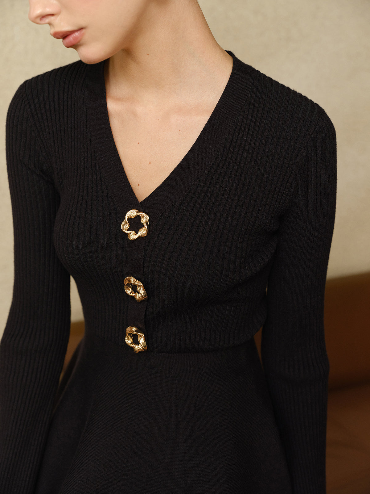 Mia | Rüschenshirt mit Kontrastbündchen