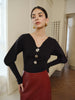 Laura | V-Ausschnitt Pullover mit Fledermausärmeln