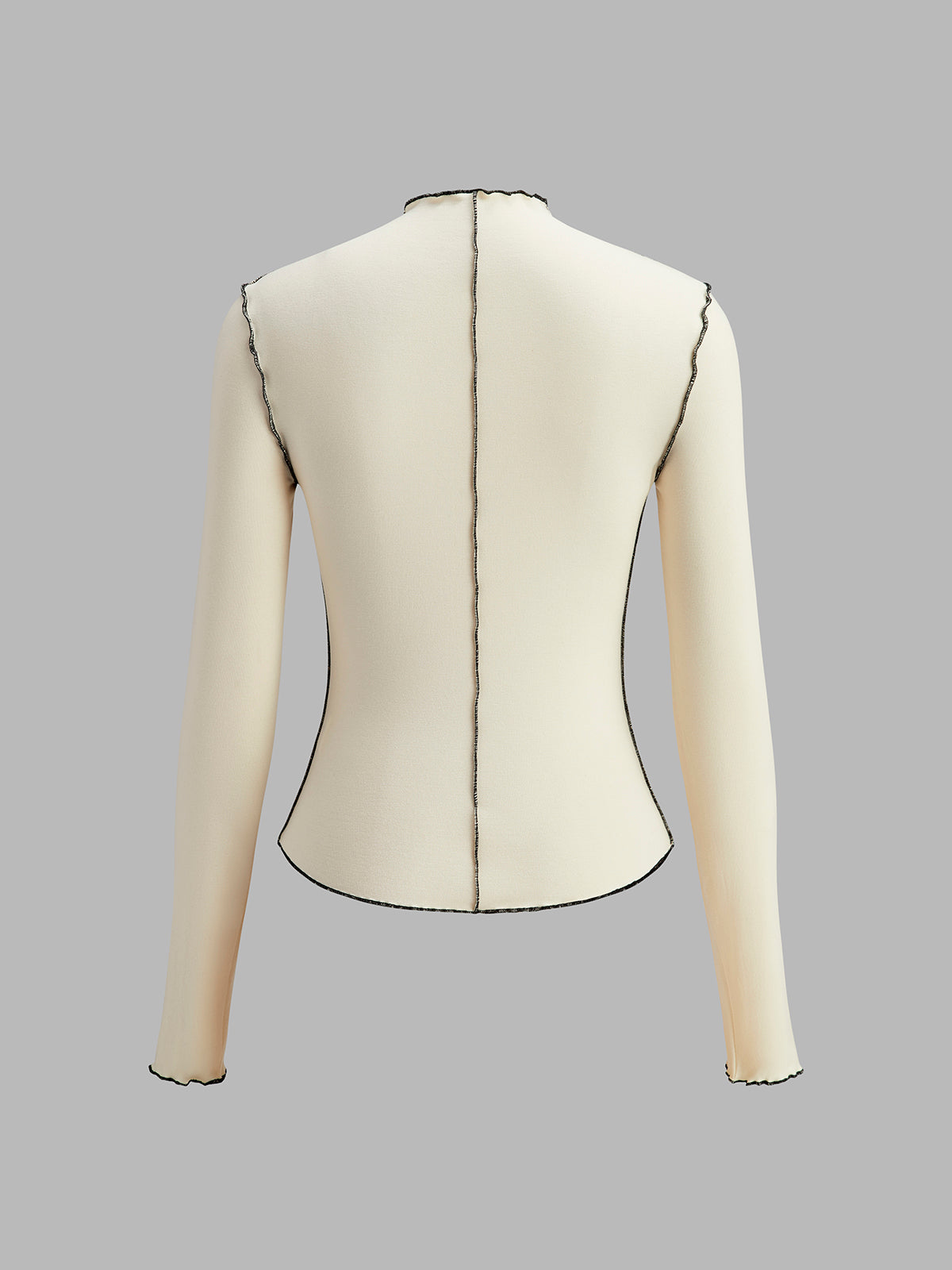 Maxine | Jersey-Shirt mit Wellenpaspelierung