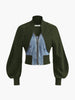 Liane | Puffärmel Denim Slim Jacke
