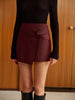 Anja | Knielanger Kunstlederrock mit Knotendetails