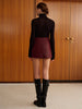Anja | Knielanger Kunstlederrock mit Knotendetails