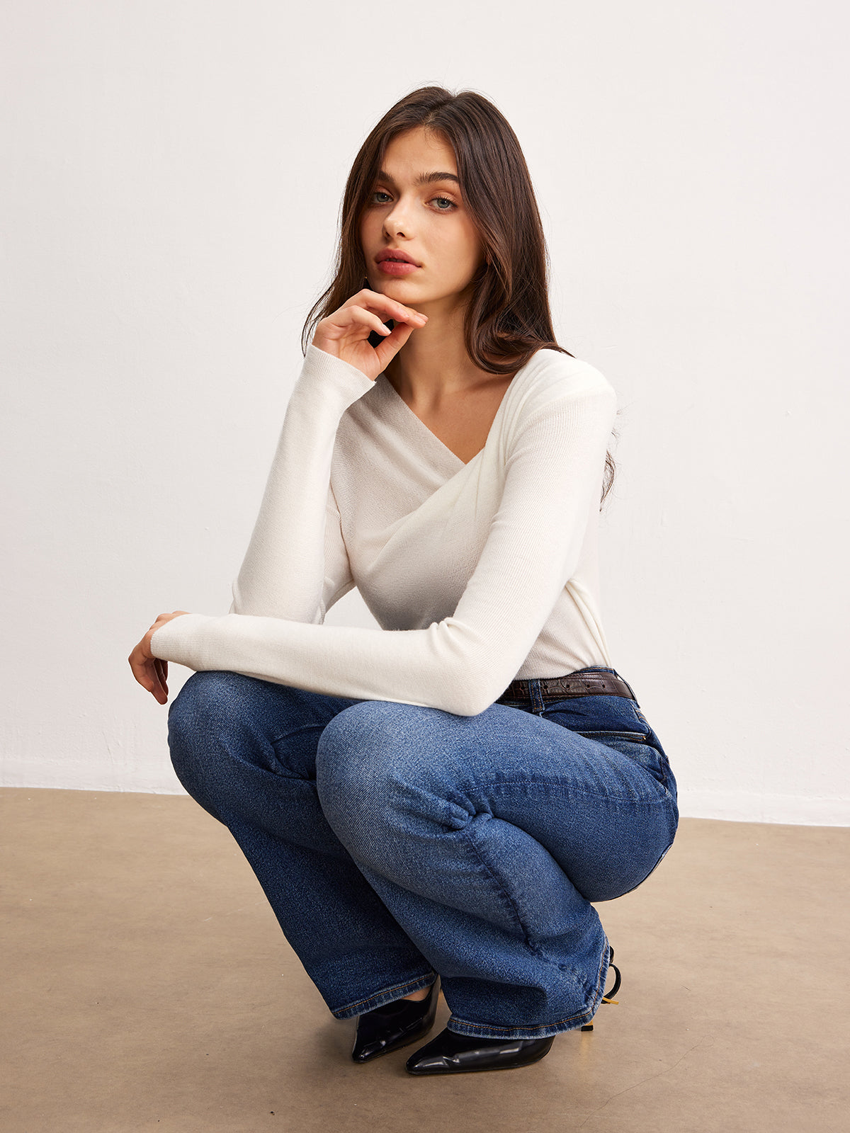 Clara | Eleganter Cold Shoulder Pullover