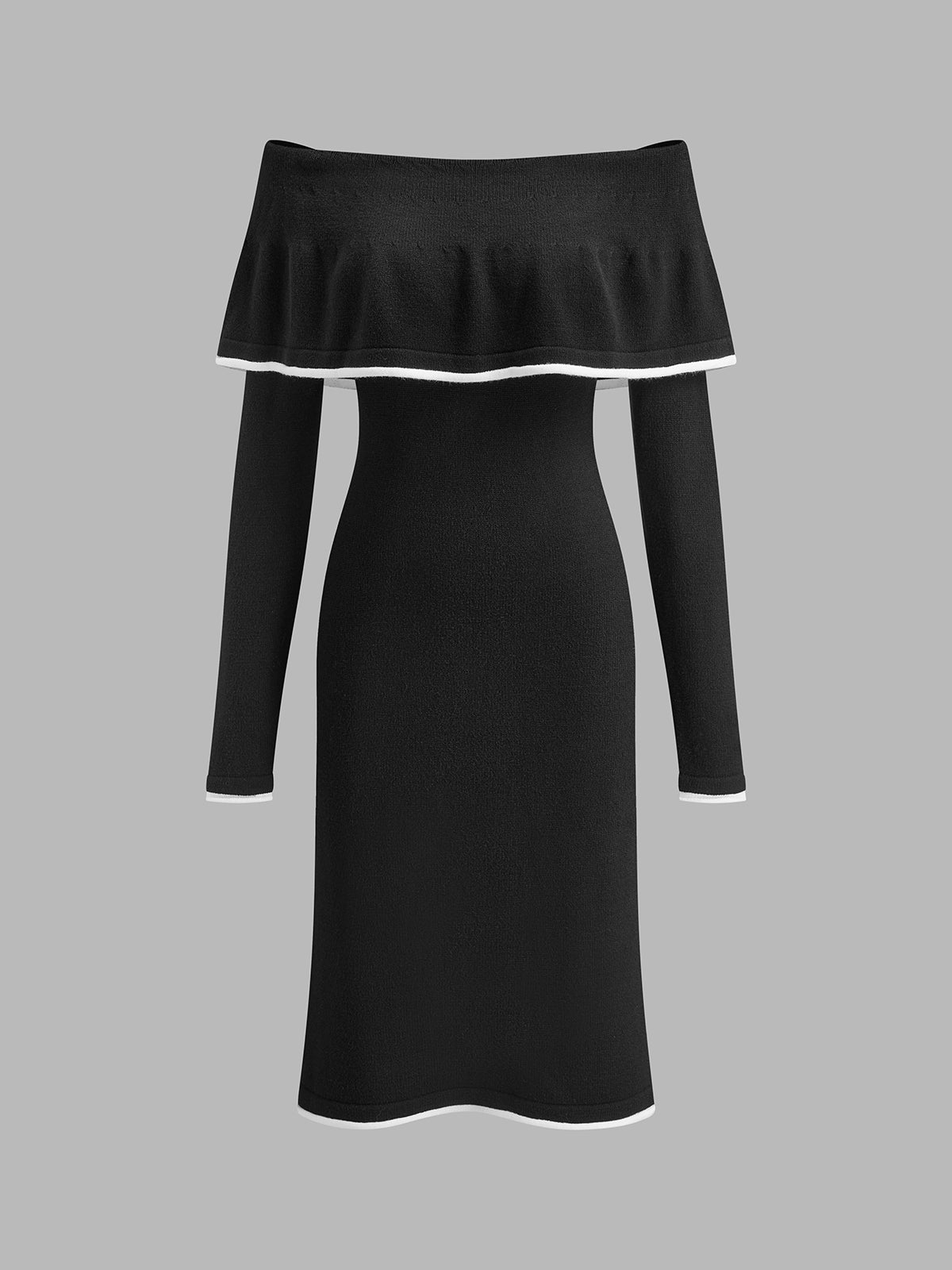 Lena | Elegantes Kalt-Schulter-Pulloverkleid