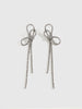 Bezaubernde Eleganz | Rhinestone Bow Tassel Ohrringe