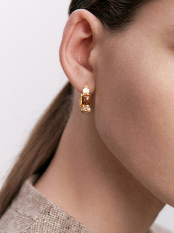 Laura | Luxuriöse Strass Hoop Ohrringe