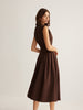 Clara | Ärmloses Plissiertes Midi-Kleid mit Taschen