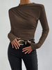 Lukas | Elegantes Ruching Langarmshirt