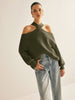 Schulterfreier Chic | Eleganter Kälteschulter-Pullover